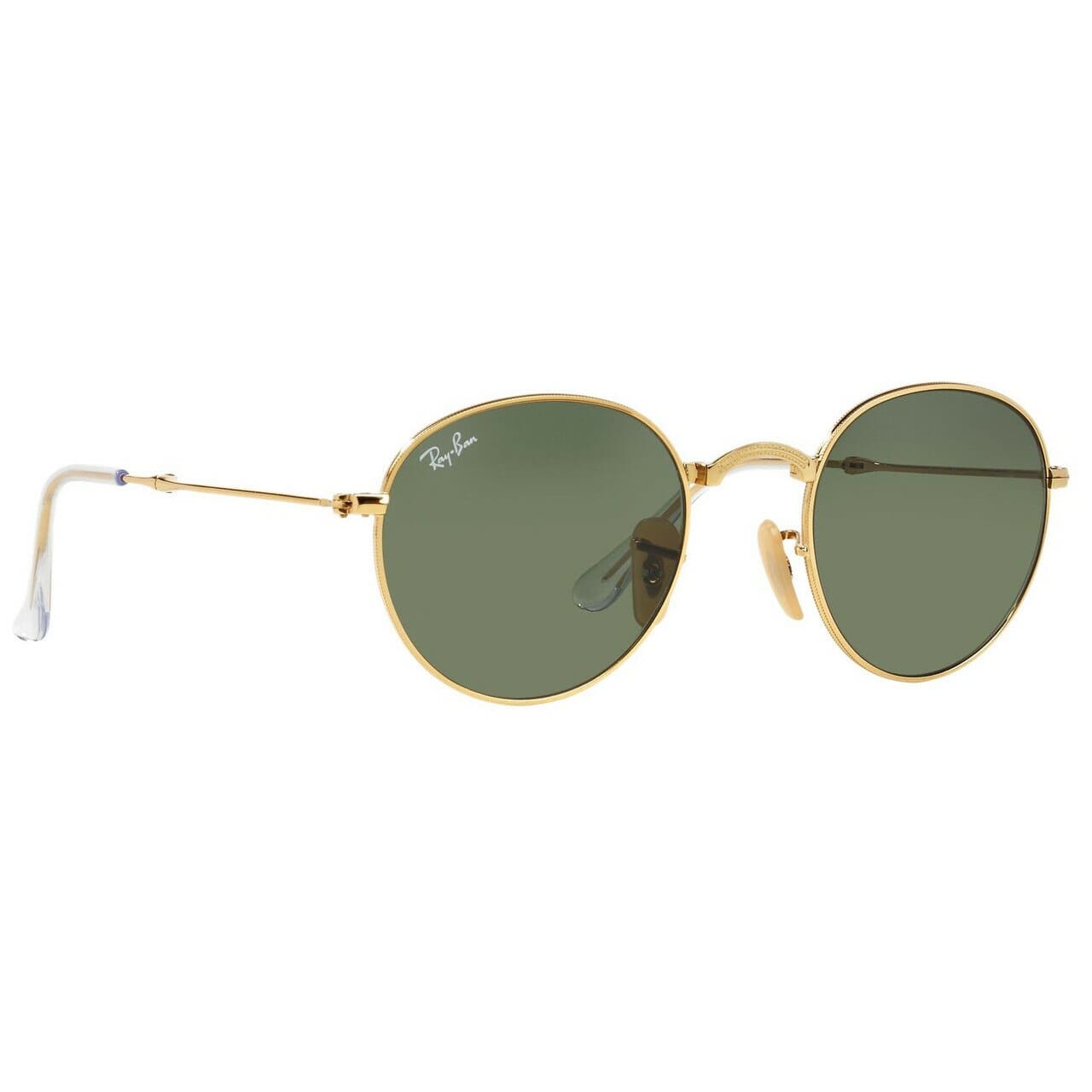 Ray-Ban RB3532-001 Icons Round Sunglasses With Green Classic G-15 Lens Metal Folding Frame 8053672497816