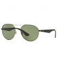 Ray-Ban RB3536-029/9A Gunmetal Black Round Polarized Green Classic G-15 Lenses Sunglasses 8053672497793