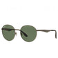 Ray-Ban RB3537 004/9A Round Gunmetal Grey Polarized Green Classic G-15 Lens Metal Sunglasses 8053672560619