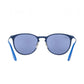 Ray-Ban RB3539 90221U Erika Blue Round Metal Pilot Sunglasses with Grey Mirror Lenses 8053672685114