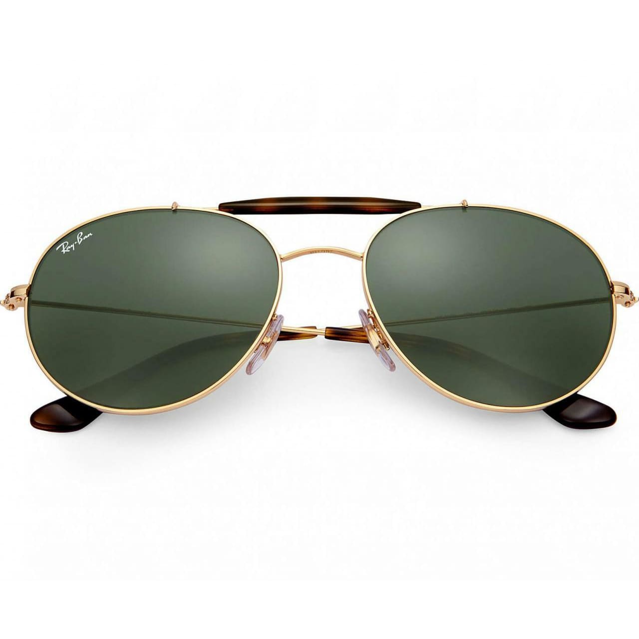 Ray-Ban RB3540-001 Gold Round Green Classic G-15 Lens Metal Sunglasses 8053672611878