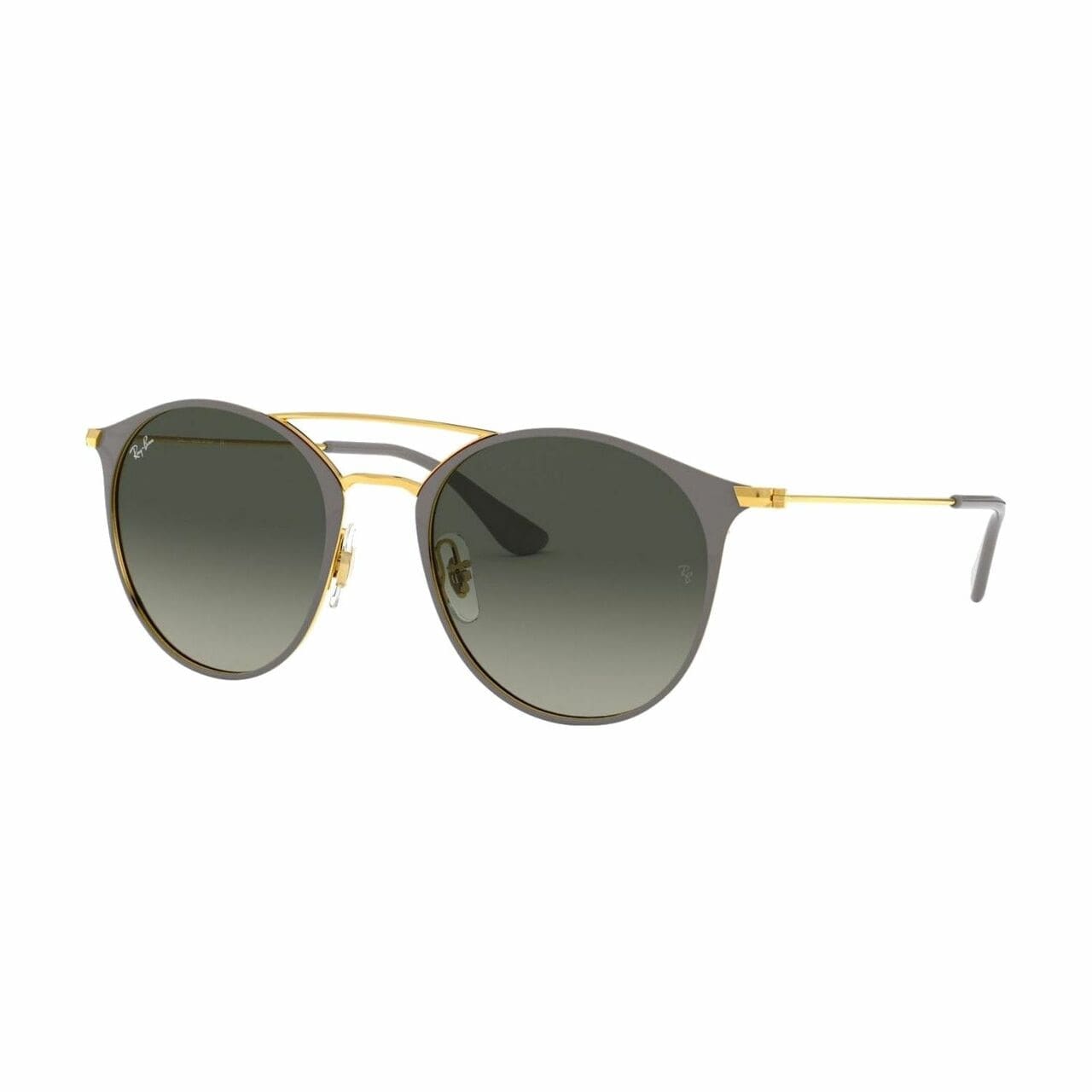 Ray-Ban RB3546-9174/71 Grey Gold Round Grey Gradient Lens Sunglasses