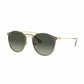 Ray-Ban RB3546-9174/71 Grey Gold Round Grey Gradient Lens Sunglasses