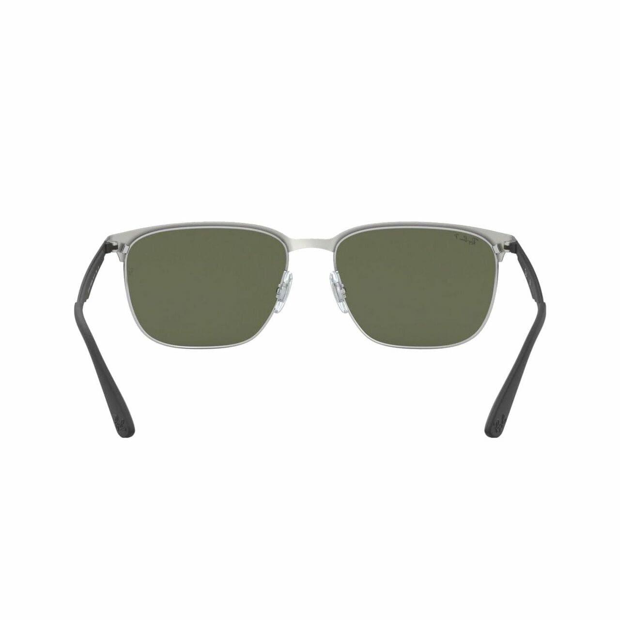Ray-Ban RB3569-90049A Silver Black Square Green Classic G-15 Polarized Lens Sunglasses 8053672770957