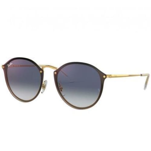 Ray-Ban RB3574N-001/X0 Gold Round Blue Gradient Mirror Lens 
