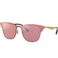 Ray-Ban RB3576N-043/E4 Blaze Clubmaster Gold Square Pink Mirror Lenses Metal Sunglasses Frames 8053672763041