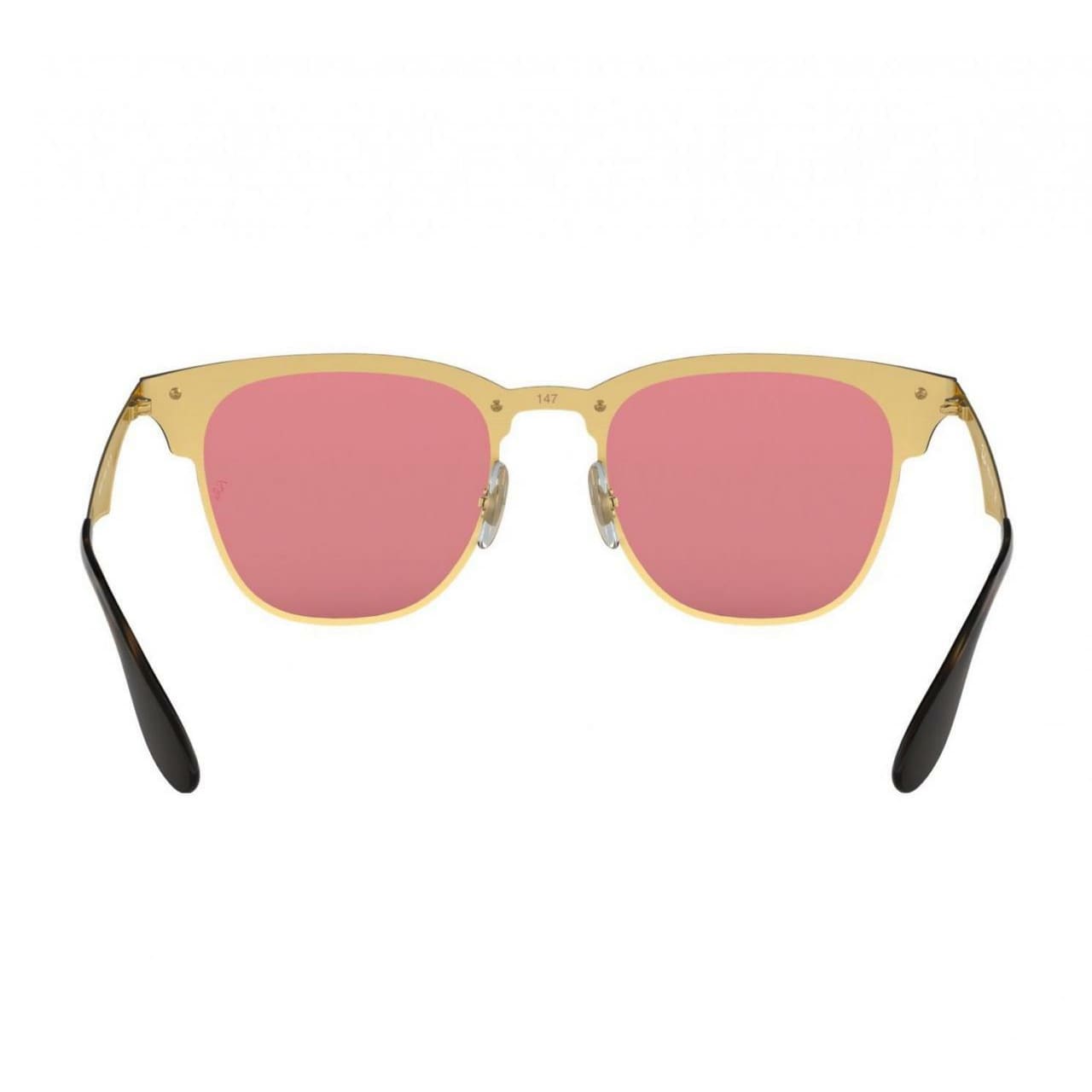 Ray-Ban RB3576N-043/E4 Blaze Clubmaster Gold Square Pink 