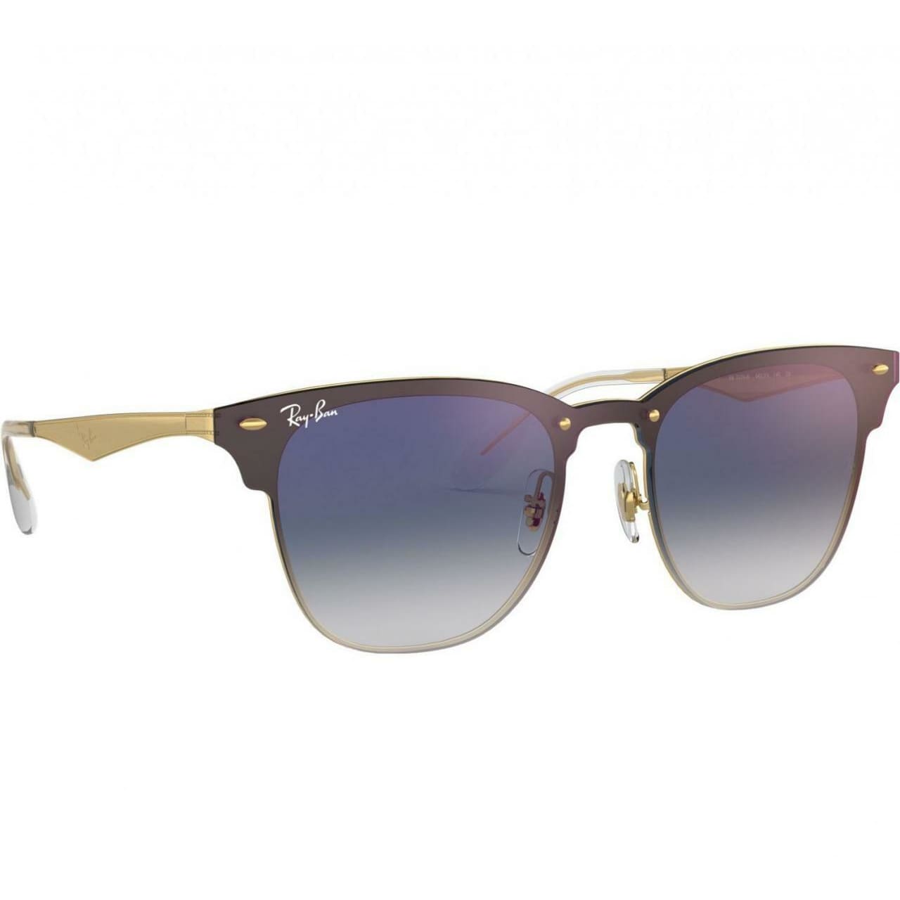 Ray-Ban RB3576N-043/X0 Gold Square Blue Gradient Mirror Metal Sunglasses Frames 8053672879384