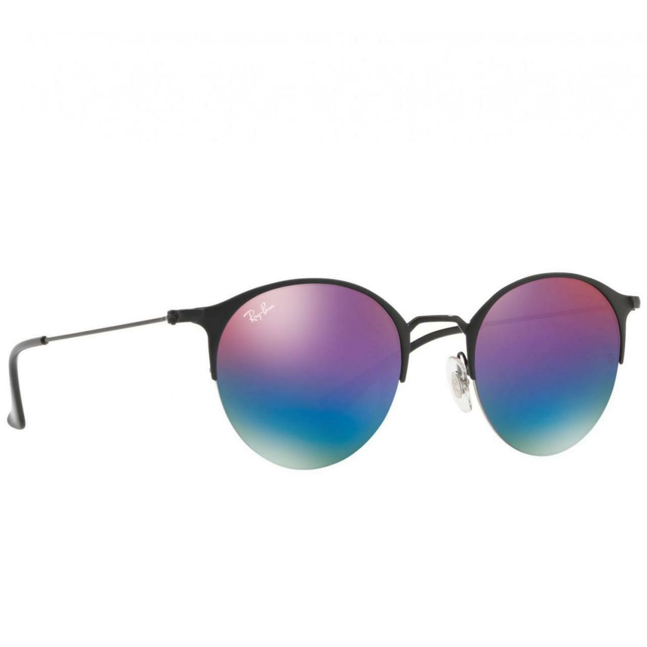 Ray-Ban RB3578 186/B1 Round Blue Violet Gradient Mirror Lens