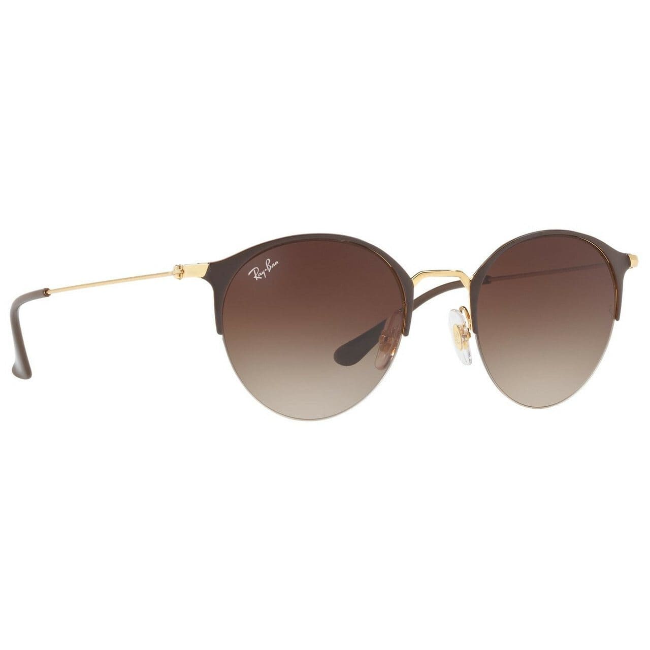 Ray-Ban RB3578-900913 Round Brown Gradient Lens Brown Gold Frame Sunglasses 8053672771169