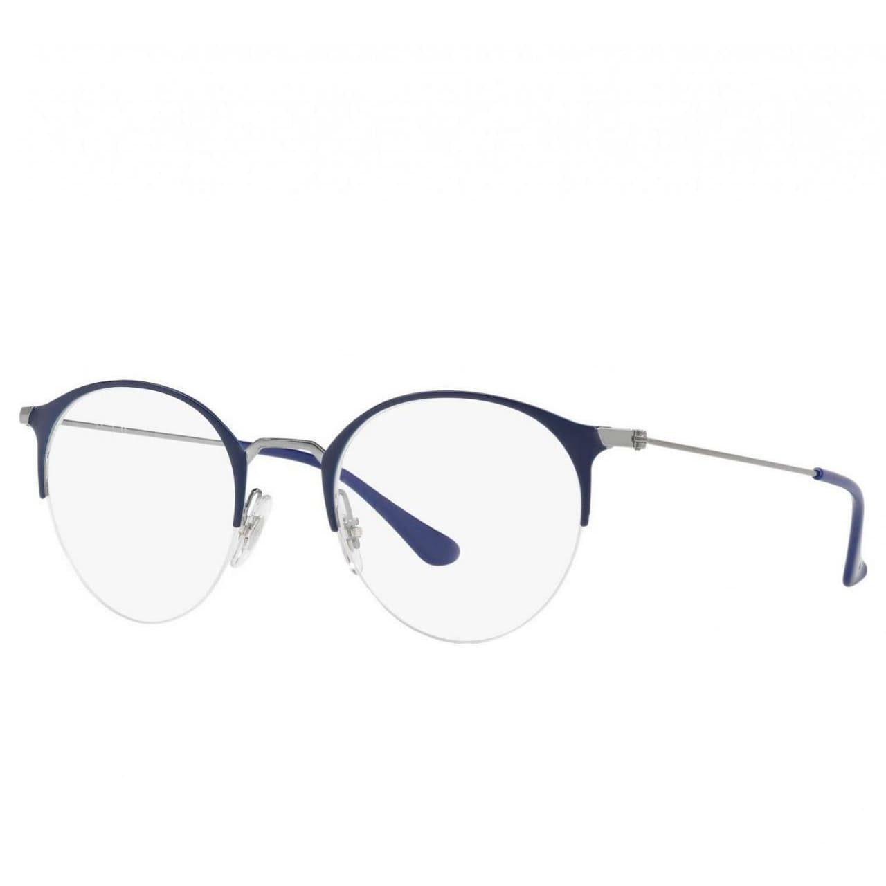 Ray-Ban RB3578V-2906 Blue Gunmetal Oval Unisex Metal Eyeglasses 8053672785029