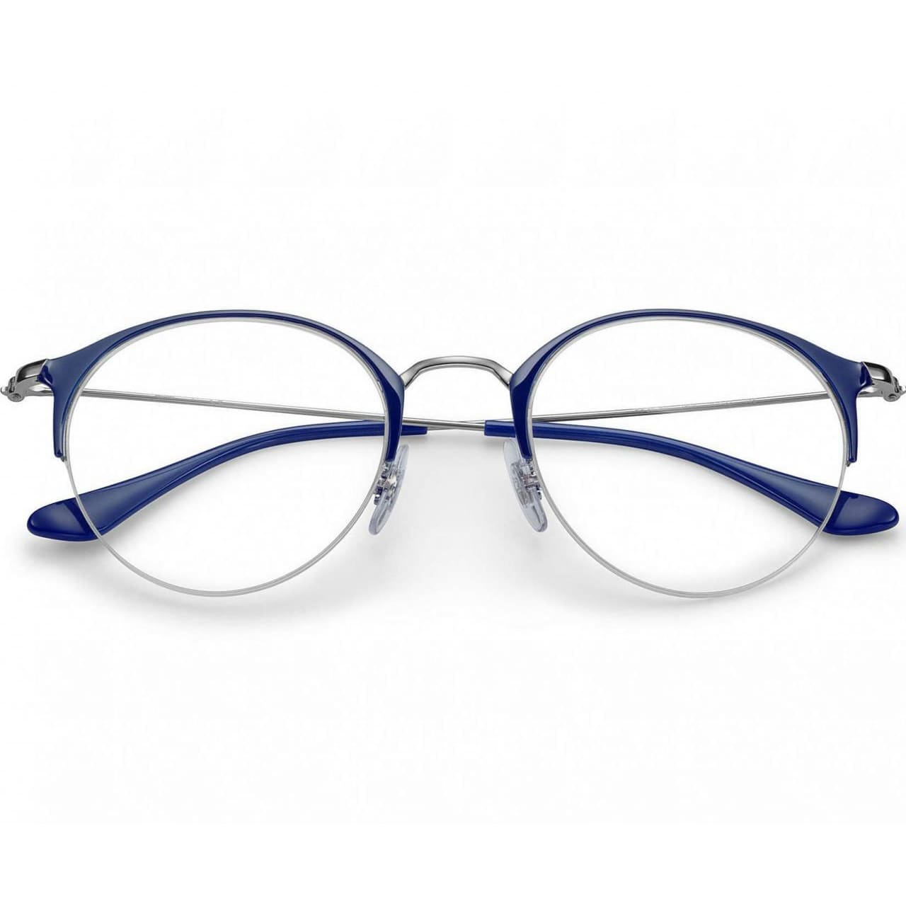 Ray-Ban RB3578V-2906 Blue Gunmetal Oval Unisex Metal Eyeglasses 8053672785029