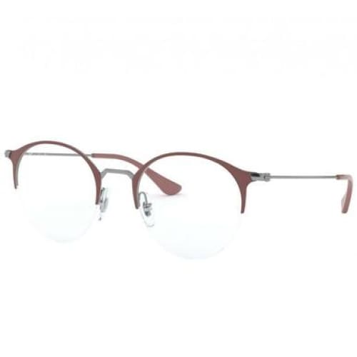Ray-Ban RB3578V-2907 Brown Gunmetal Round Metal Eyeglasses -