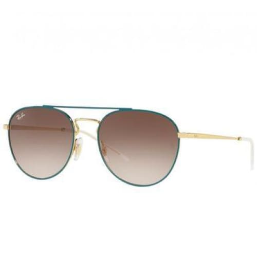 Ray-Ban RB3589-905613 Green Gold Aviator Brown Gradient 