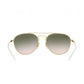 Ray-Ban RB3589-9058/2C Yellow and Gold Metal Frame with Green Gradient Lenses Square Sunglasses 8053672837094