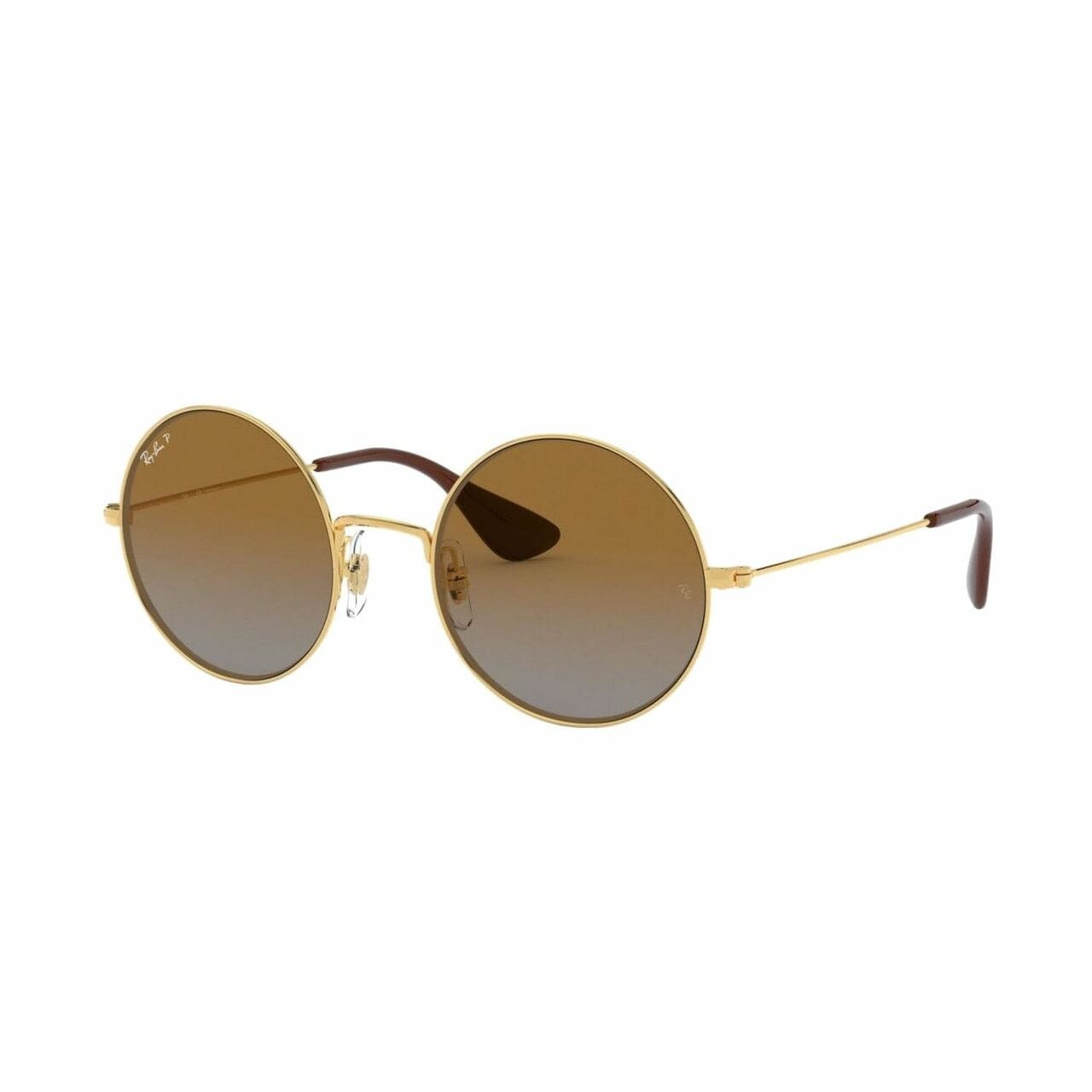 Ray-Ban RB3592-001/T5 Ja-Jo Gold Round Brown Gradient Lens Sunglasses 8053672788129