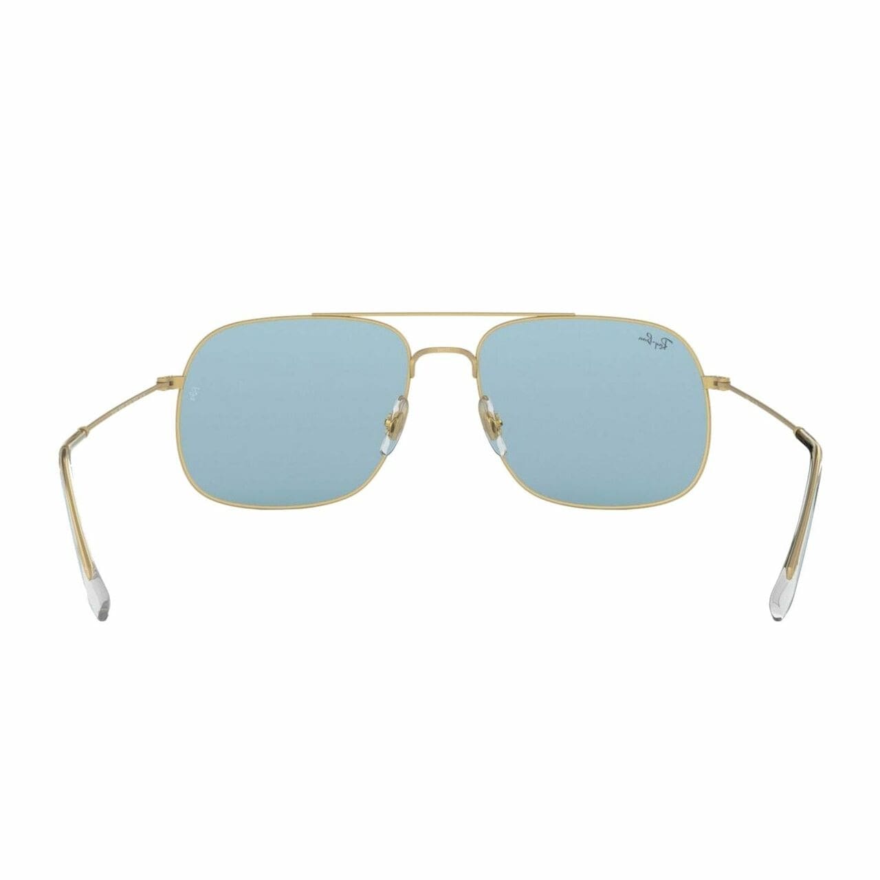 Ray-Ban RB3595-901380 Gold Square Light Blue Classic Lens 