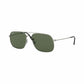 Ray-Ban RB3595-911671 Silver Square Green Classic Lens Unisex Metal Sunglasses 8056597073813