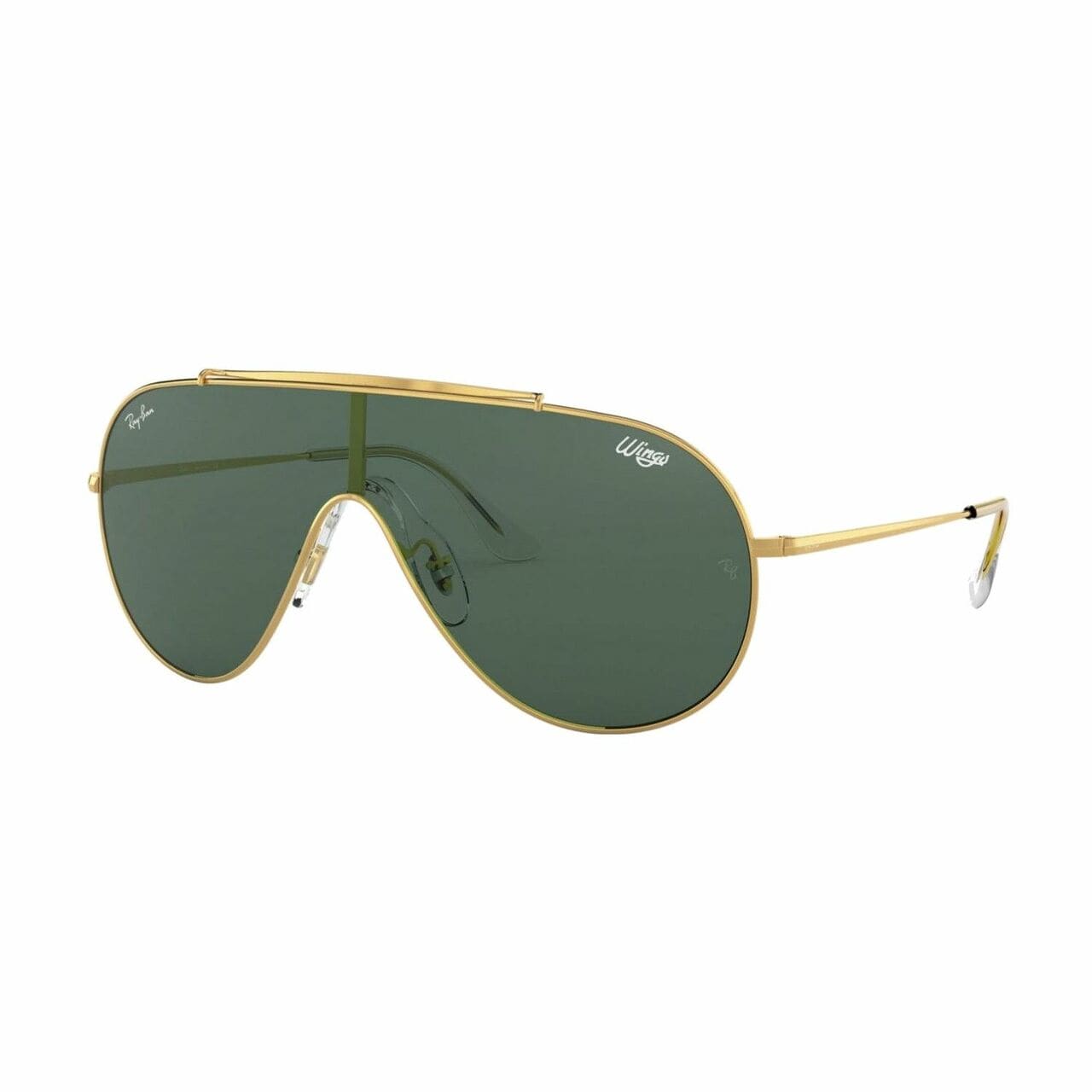 Ray-Ban RB3597-905071 Wings Gold Aviator Green Classic Single Lens Sunglasses 8053672919523