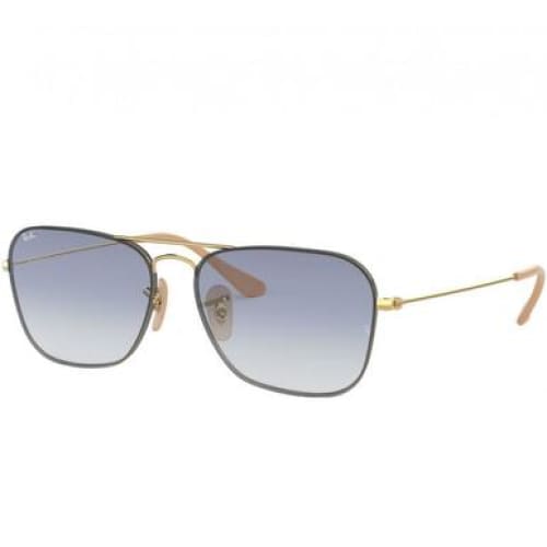 Ray-Ban RB3603-001/19 Icons Gold Square Light Blue Gradient 