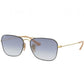 Ray-Ban RB3603-001/19 Icons Gold Square Light Blue Gradient Lens Sunglasses 8053672877861