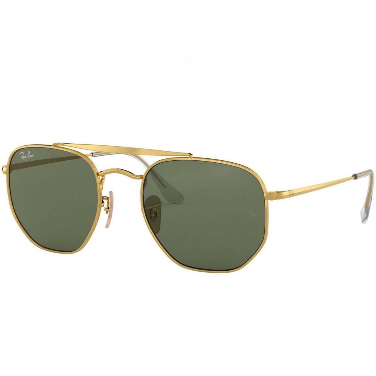 Ray-Ban RB3648-001 Marshal Gold Hexagonal Green Classic G-15 Lenses Metal Sunglasses Frames 8053672828047