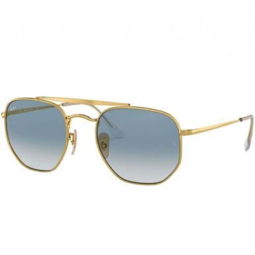 Ray-Ban RB3648 001/3F Marshal Gold Round Metal Sunglasses 