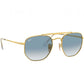 Ray-Ban RB3648 001/3F Marshal Gold Round Metal Sunglasses Frames with Light Blue Gradient Lenses 8053672828078