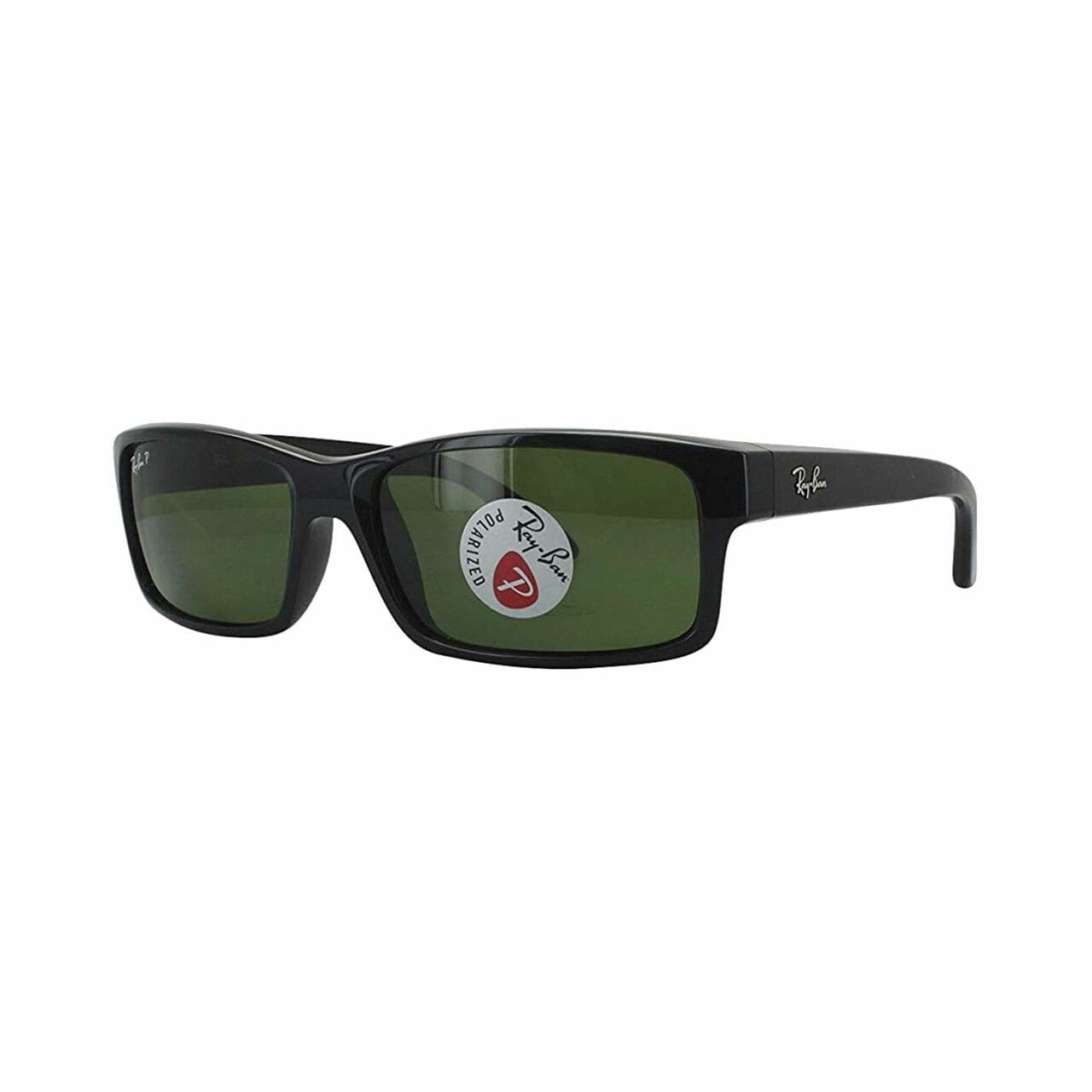 Ray-Ban RB4151-601/2P Black Rectangular Green Polarized Lens Sunglasses 8053672949919