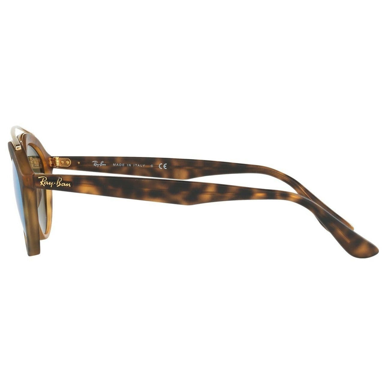 Ray-Ban RB4257 60923R Gatsby II Sunglasses Double Bridge Tortoise Frame and Green Mirror Round Lens 8053672615784