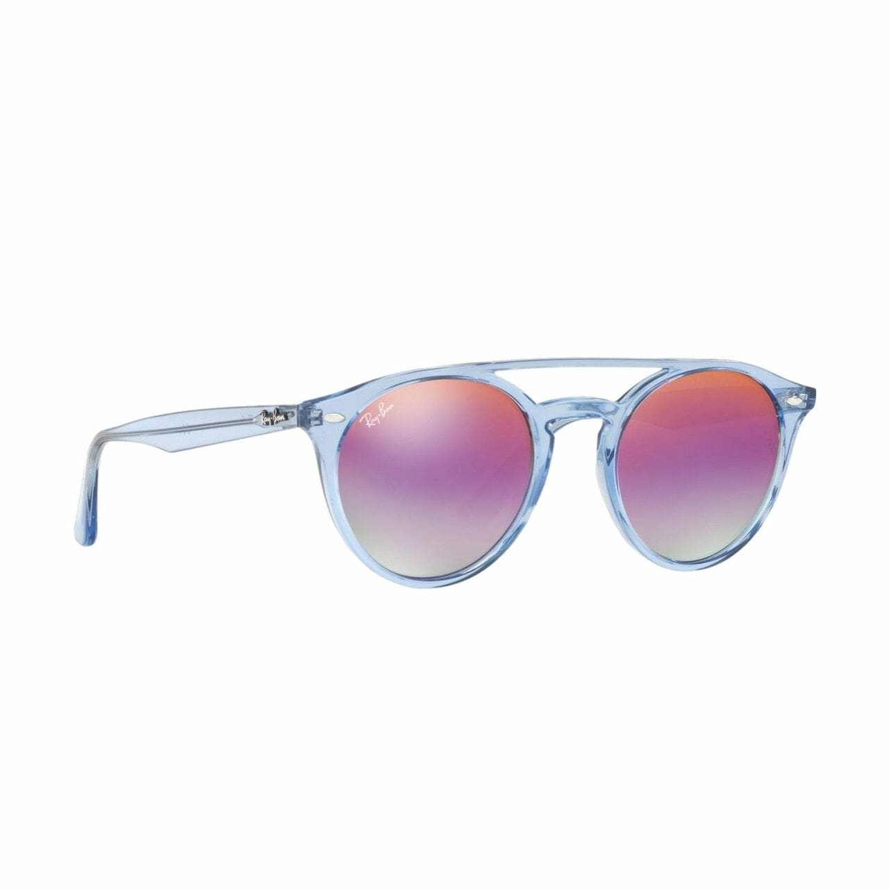 Ray-Ban RB4279-6278/A9 Light Blue Round Violet Gradient Mirror Lens Sunglasses 8053672717686