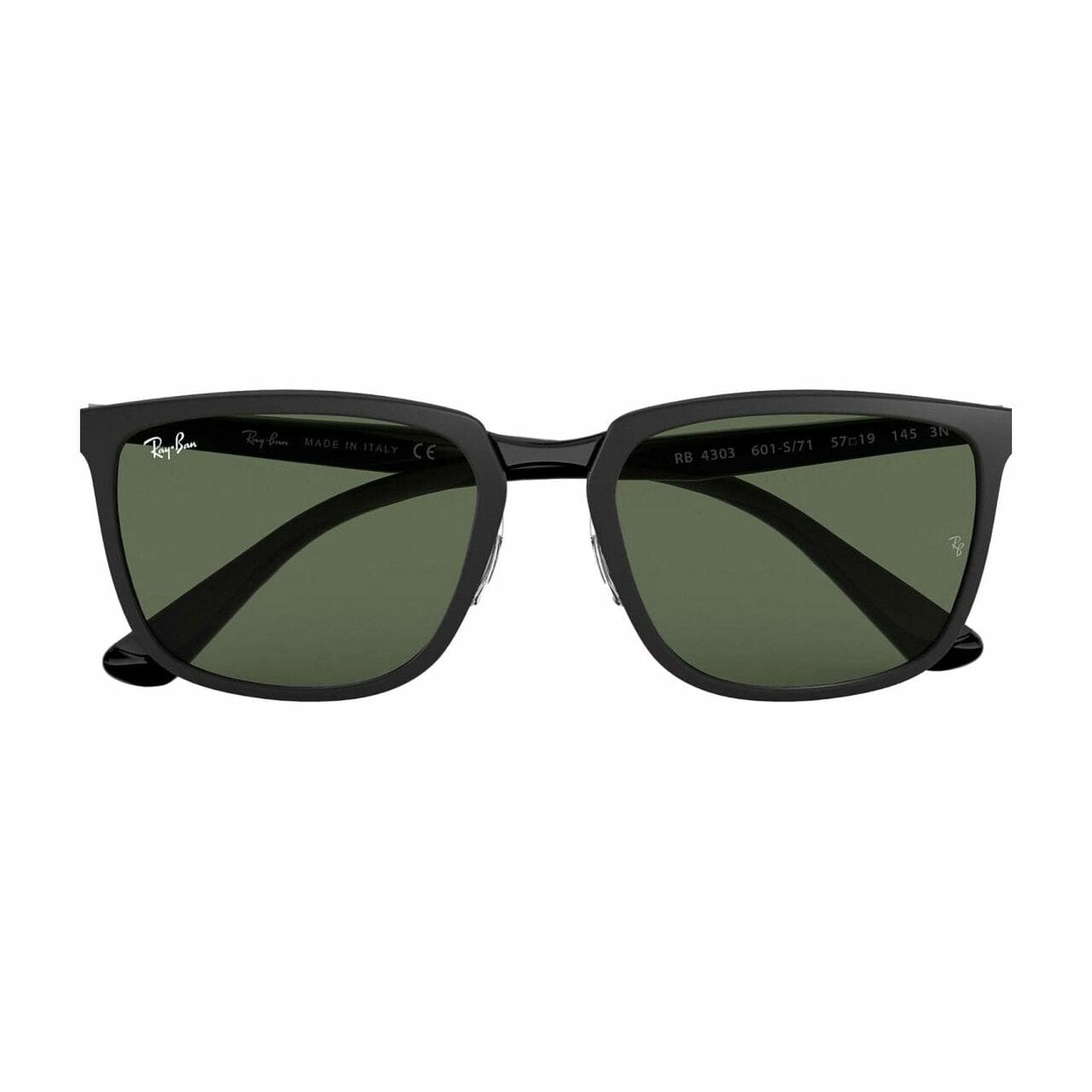 Ray-Ban RB4303-601S71 Black Square Nylon Green Classic Lens Sunglasses 8053672950212