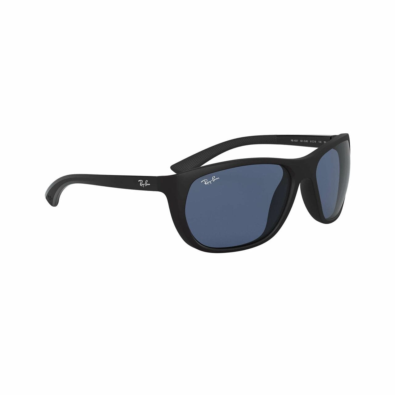 Ray-Ban RB4307-601S80 Black Square Dark Blue Classic Lens Men's Nylon Sunglasses 8056597073059