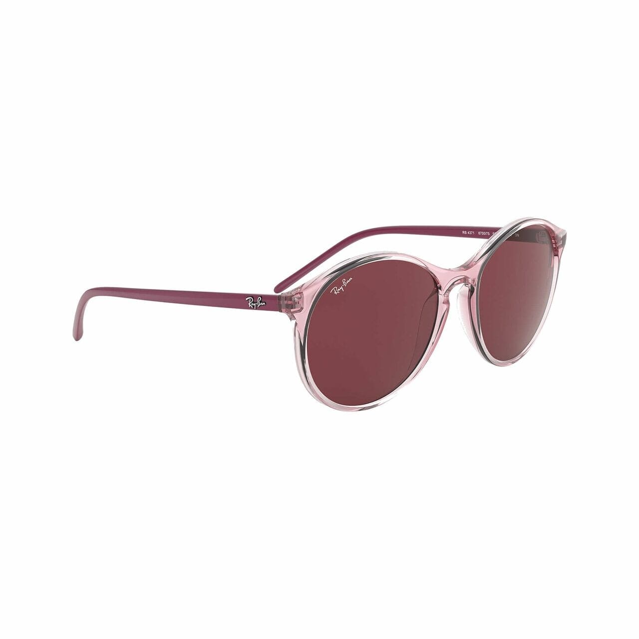 Ray-Ban RB4371-640075 Pink Phantos Dark Violet Classic Lens Women's Sunglasses 8053672986525