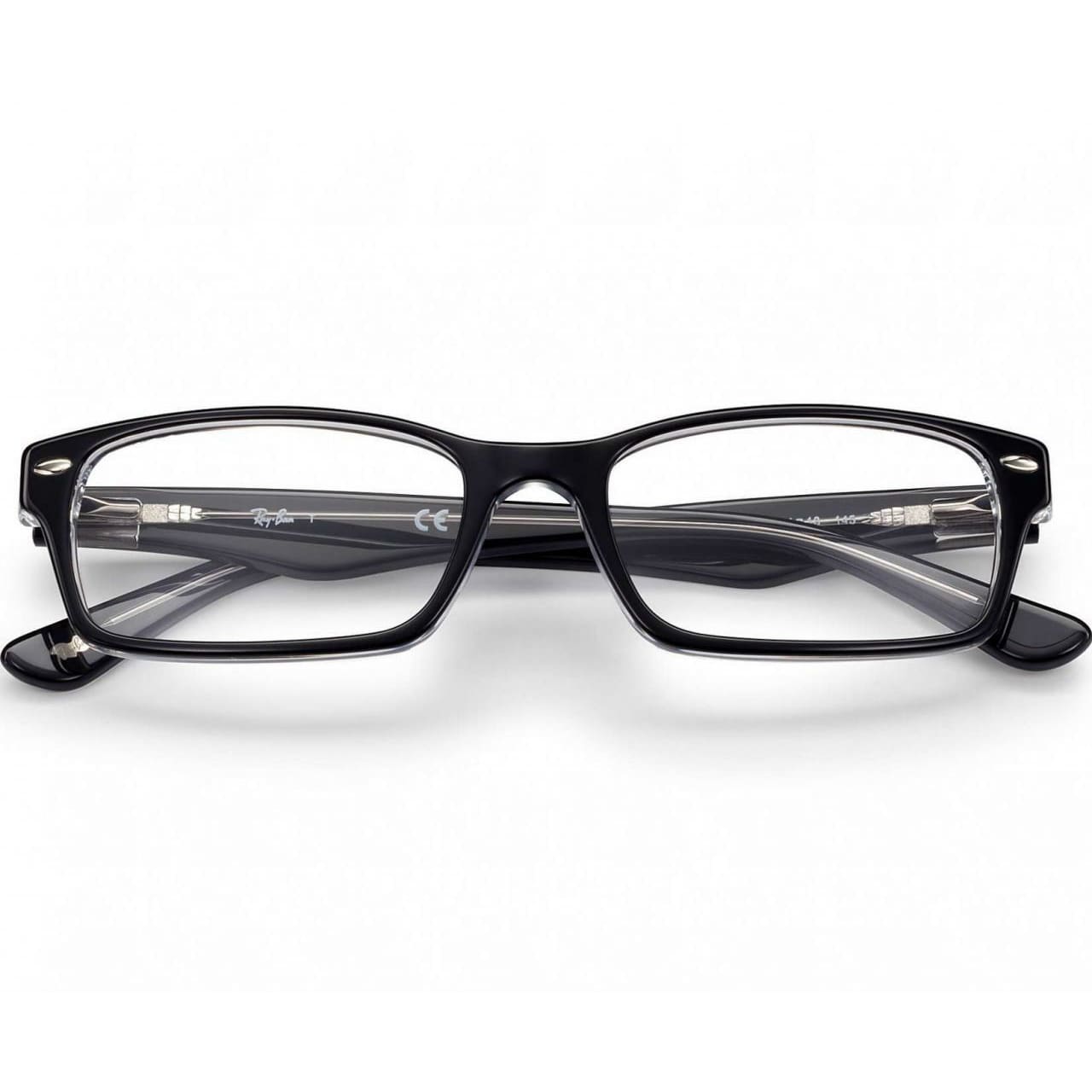 Ray-Ban RB5206-2034 Black Rectangular Unisex Acetate Eyeglasses 8053672186635