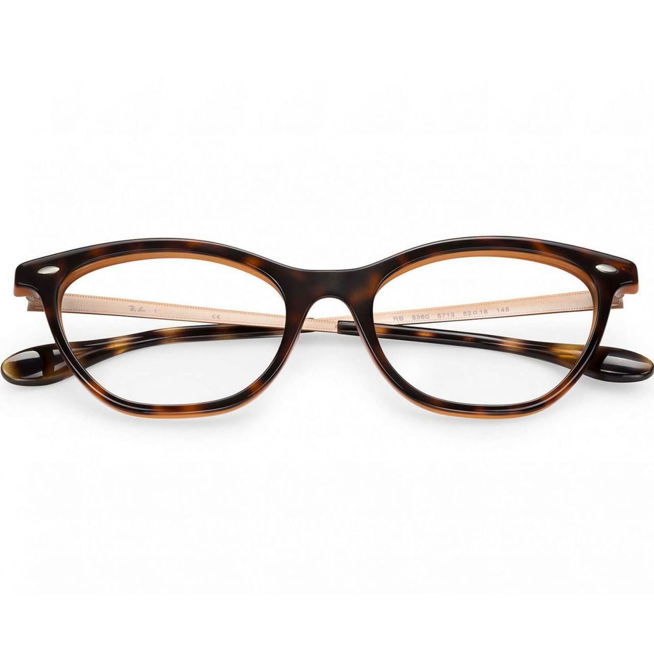 Ray-Ban RB5360-5713 Tortoise / Bronze Copper Full Rim Cat Eye Eyeglasses Frames 8053672786088