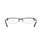 Ray-Ban RB6182-2509 Silver Black Rectangular Unisex Metal Eyeglasses 805289366737