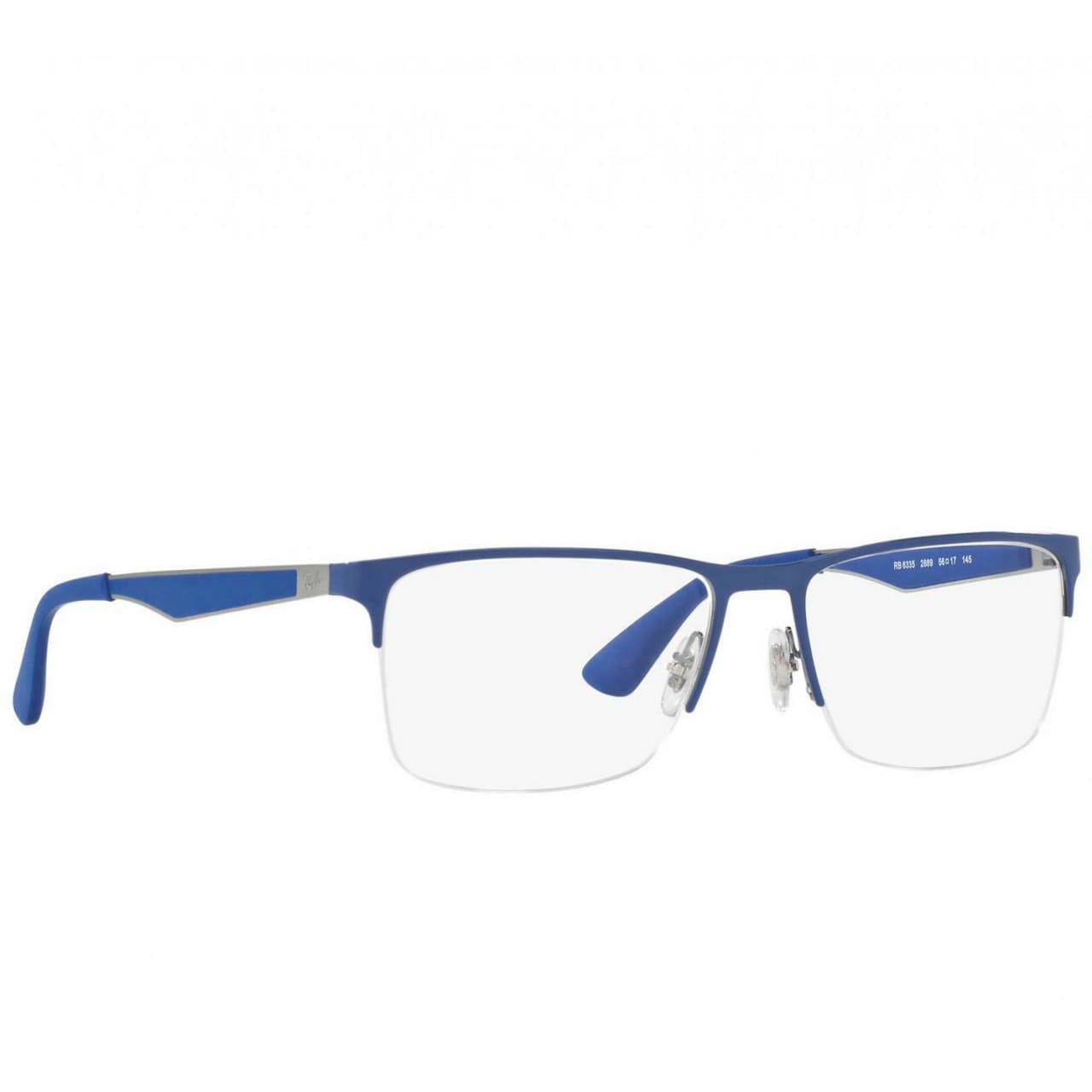 Ray-Ban RB6335 2889 Blue Gunmetal Rectangular Metal Eyeglasses Frames 8053672604832