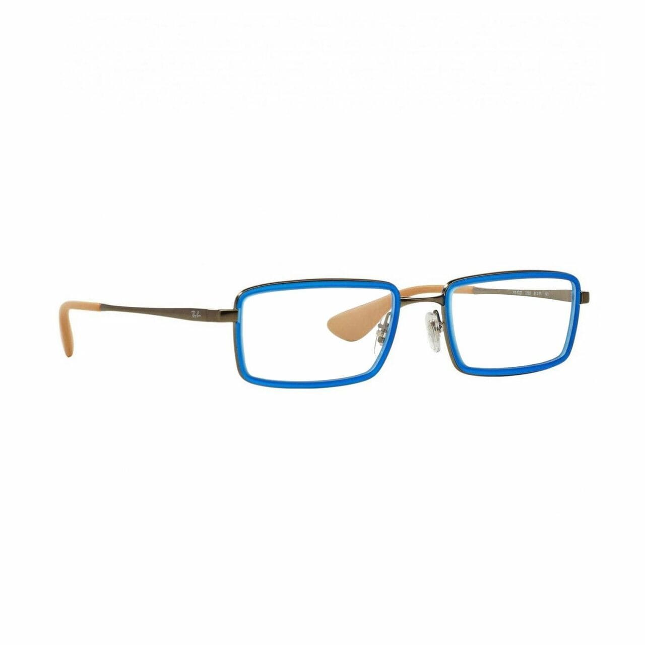 Ray-Ban RB6337-2620 Blue Gunmetal Rectangular Men's Metal Eyeglasses 8053672402230