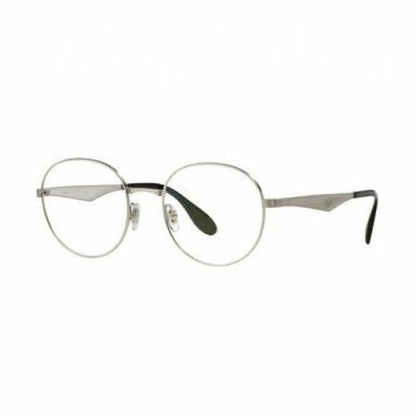 Ray-Ban RB6343-2595 Silver Round Men’s Metal Eyeglasses - 
