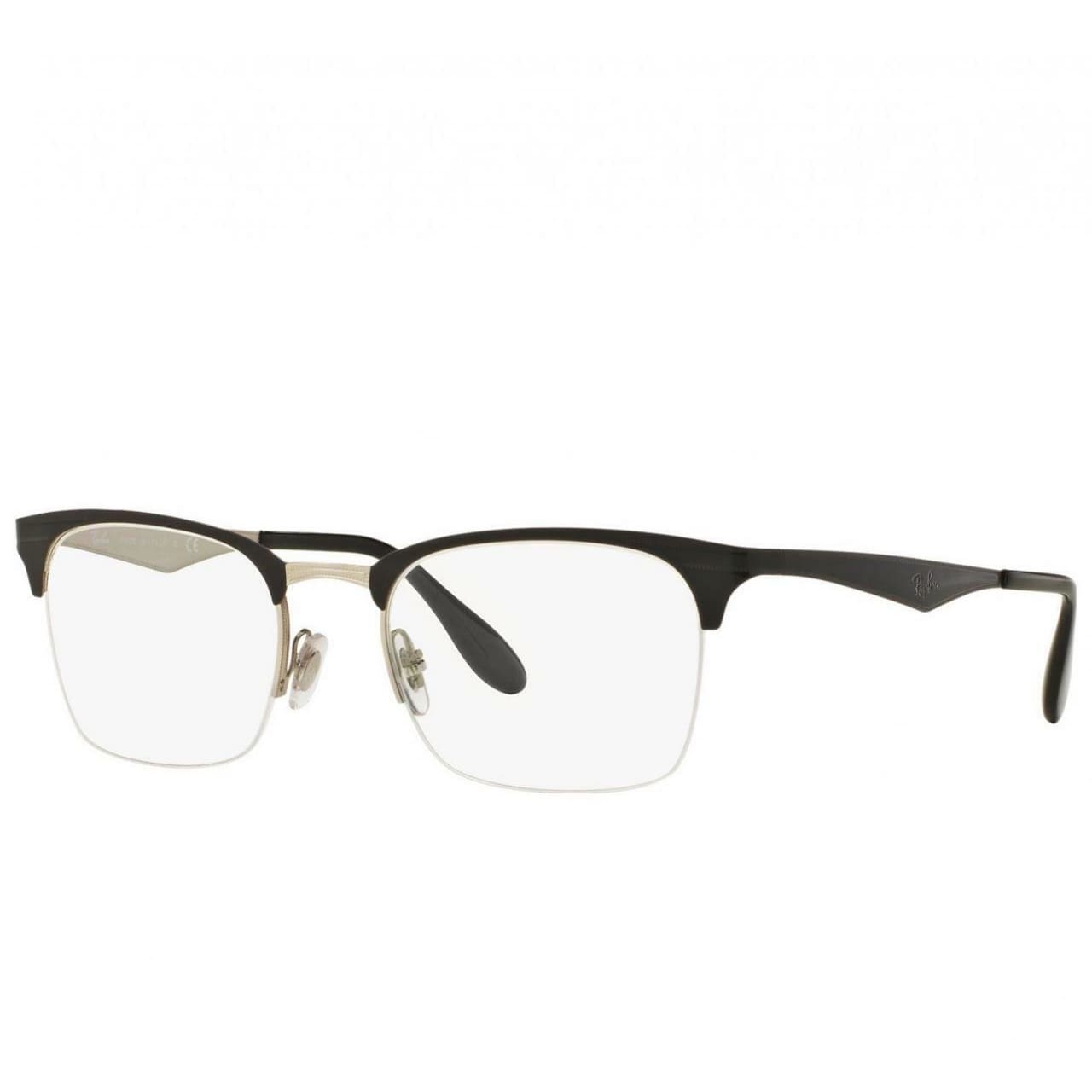 Ray-Ban RB6360-2861 Black Gunmetal Square Frame Metal Eyeglasses 8053672551679