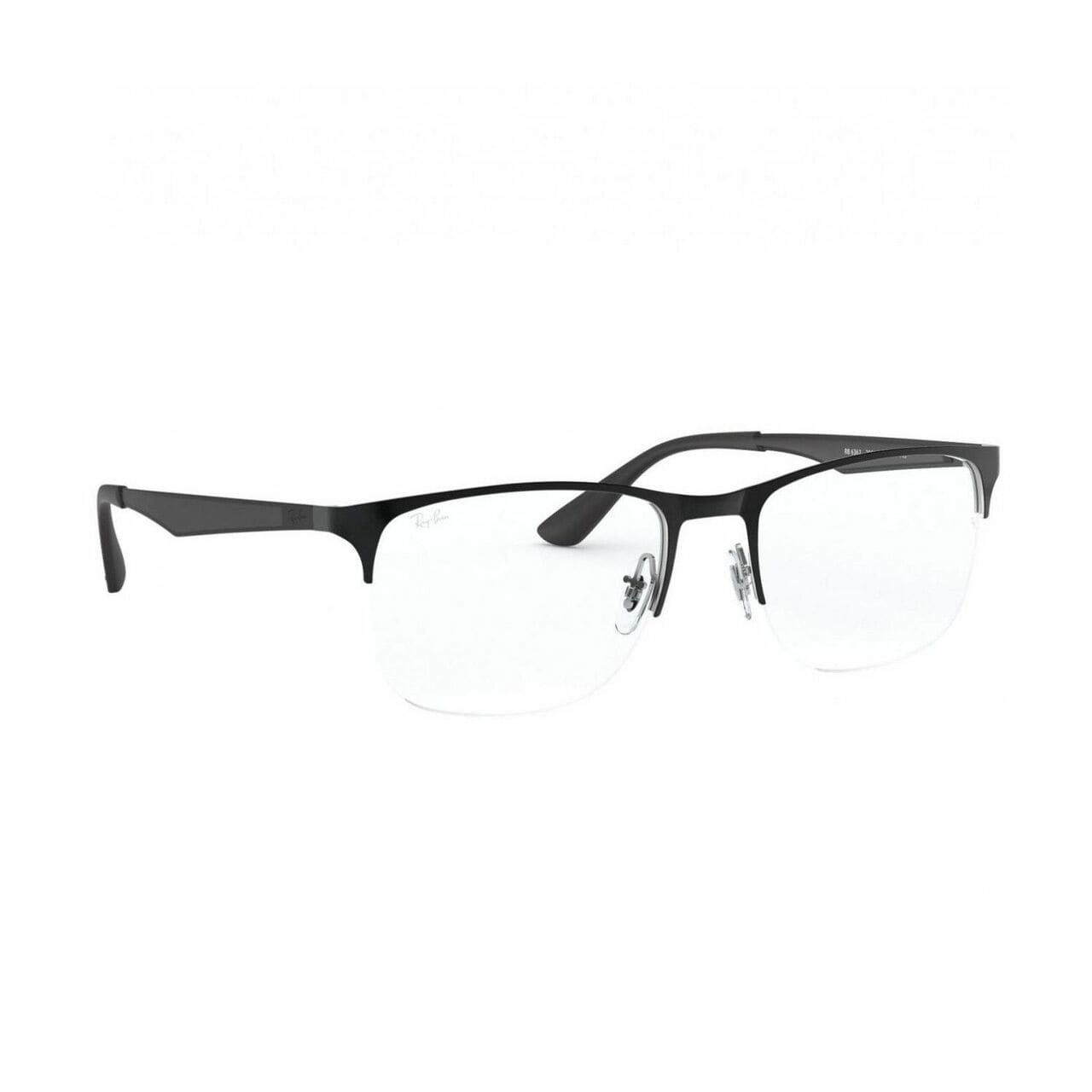 Ray-Ban RB6362-2861 Black Silver Square Men's Metal Eyeglasses 8053672727920