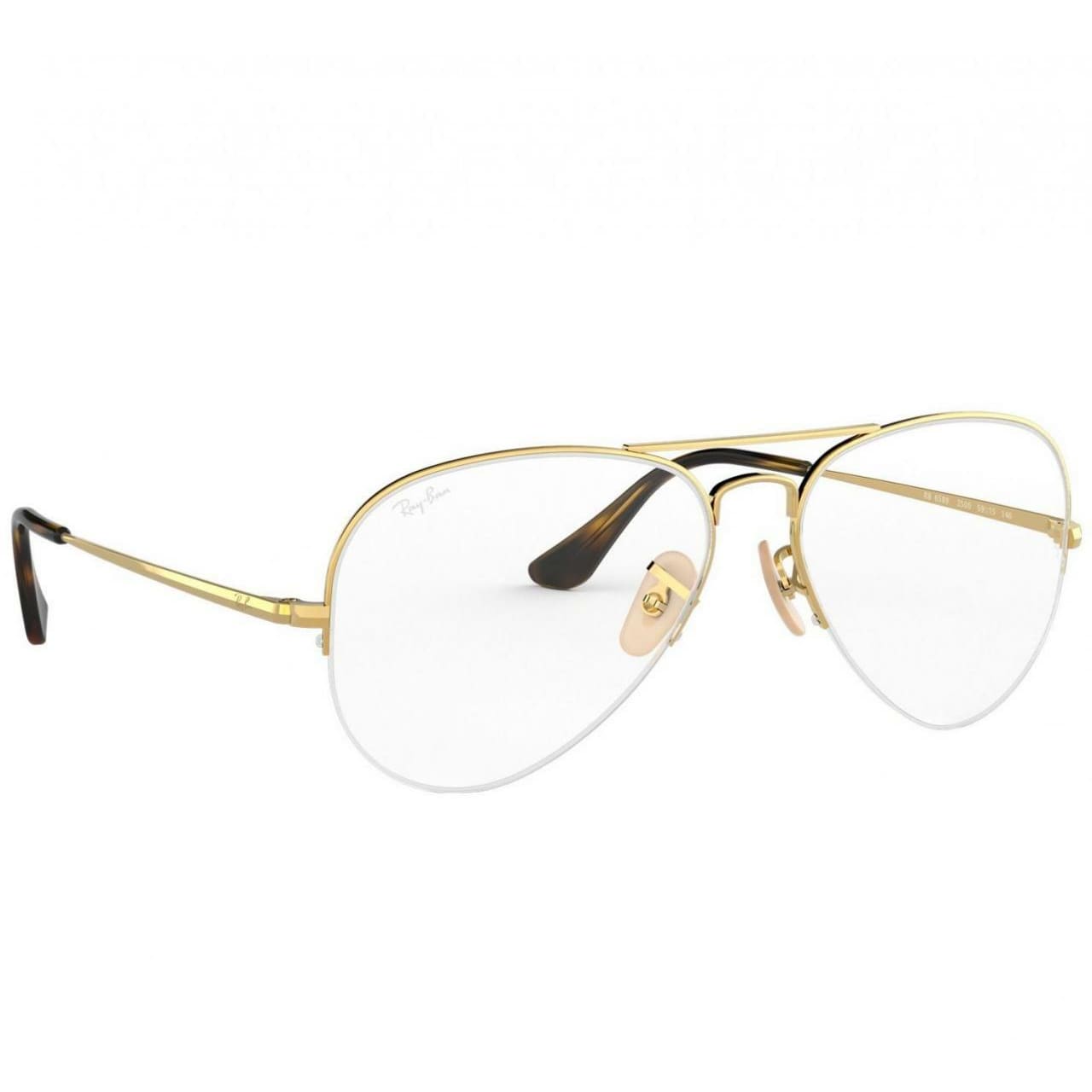 Ray-Ban RB6589-2500 Gold Aviator Unisex Metal Eyeglasses 8053672864083