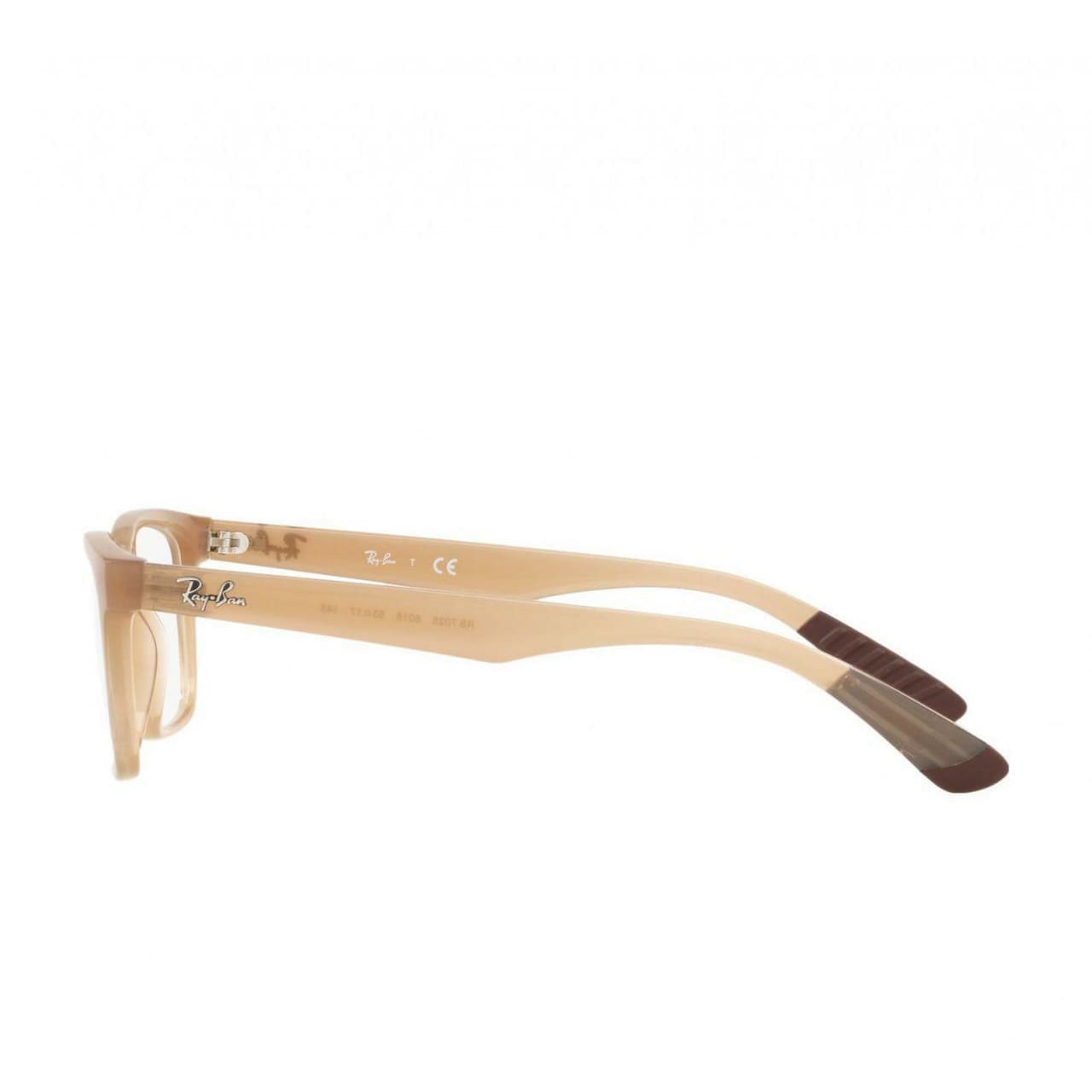 Ray-Ban RB7025 8018 Light Brown Full Rim Square Injected Eyeglasses Frames 8053672782615
