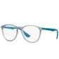 Ray-Ban RB7046-5484 Erika Optics Blue Iridescent Azure Round Eyeglasses Frames 8053672357905