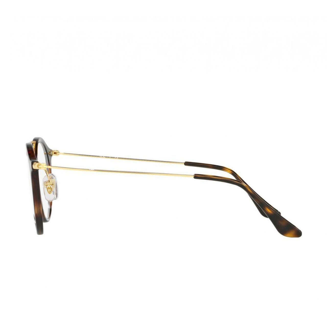 Ray-Ban RB7097 2012 Tortoise with Gold Full Rim Round Injected Eyeglasses Frames 8053672603644