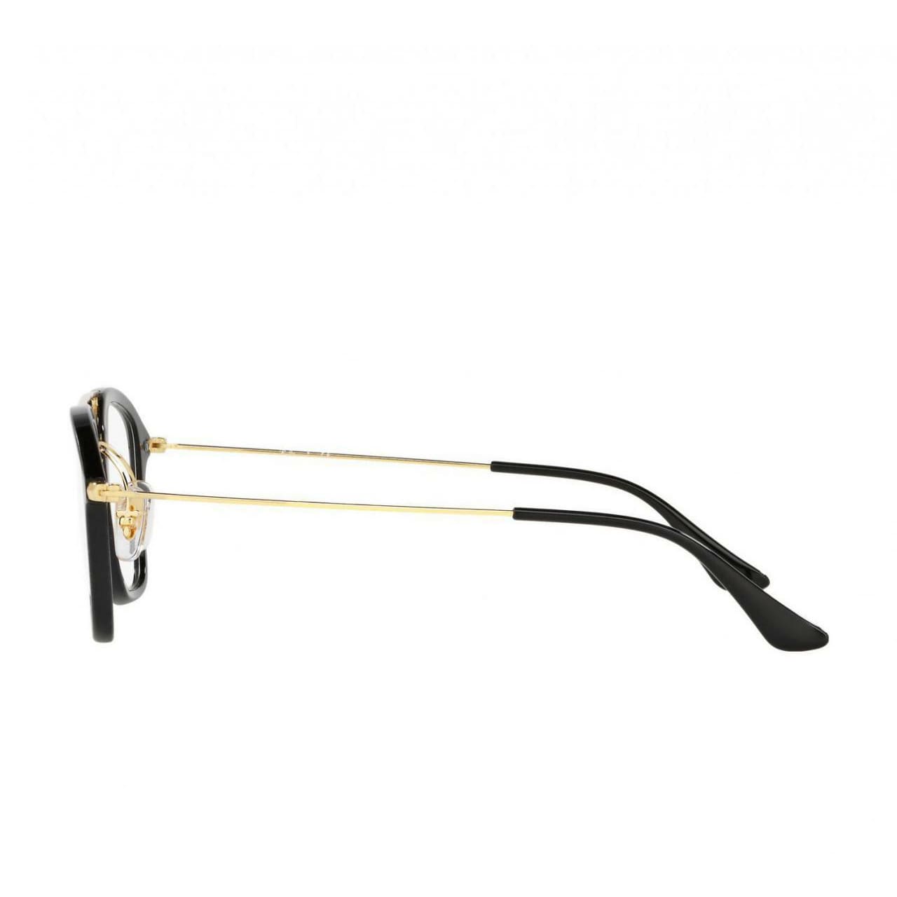 Ray-Ban RB7098 2000 Black with Gold Full Rim Square Injected Optical Frames 8053672603729