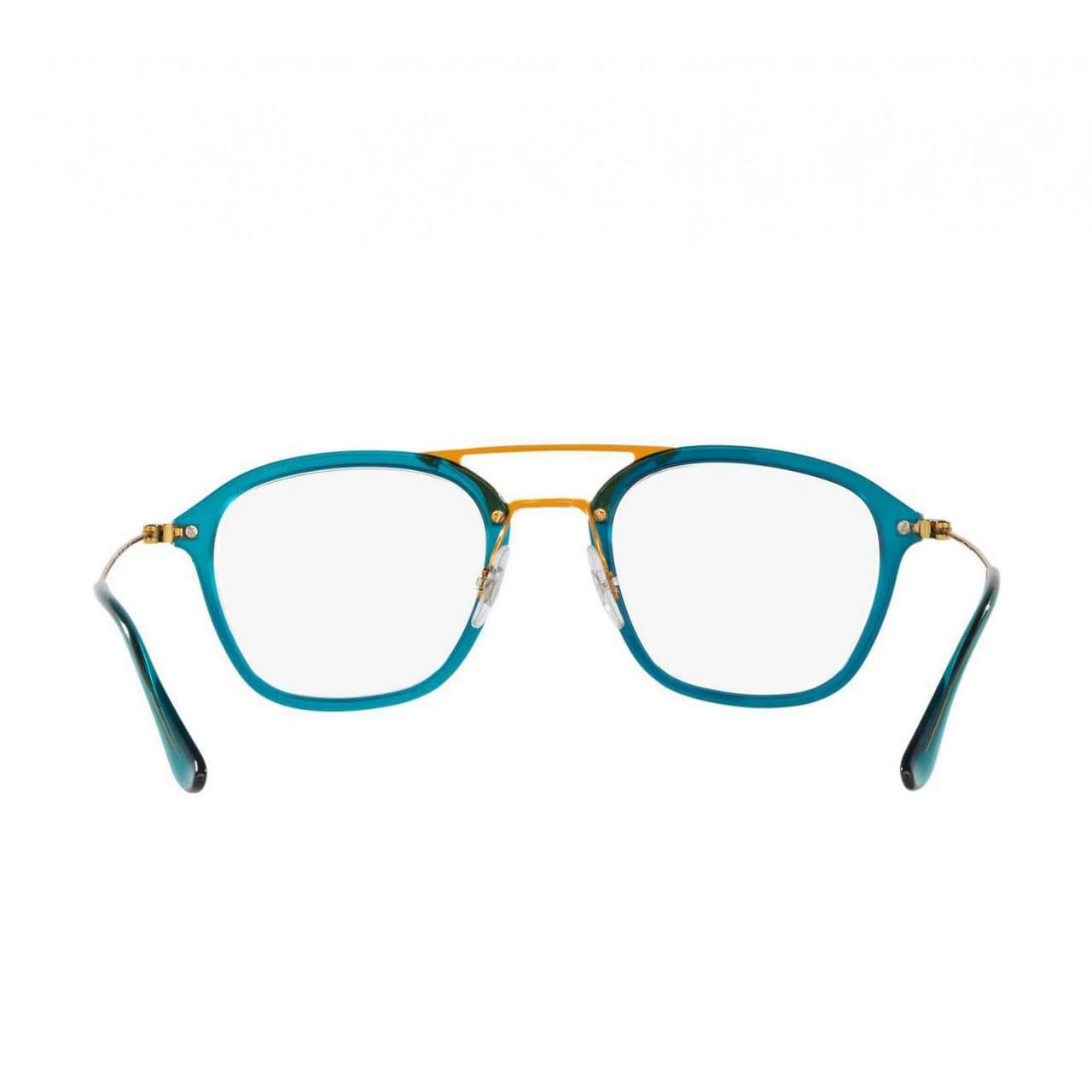Ray-Ban RB7098 5632 Blue with Bronze Copper Full Rim Square Injected Optical Frames 8053672603750
