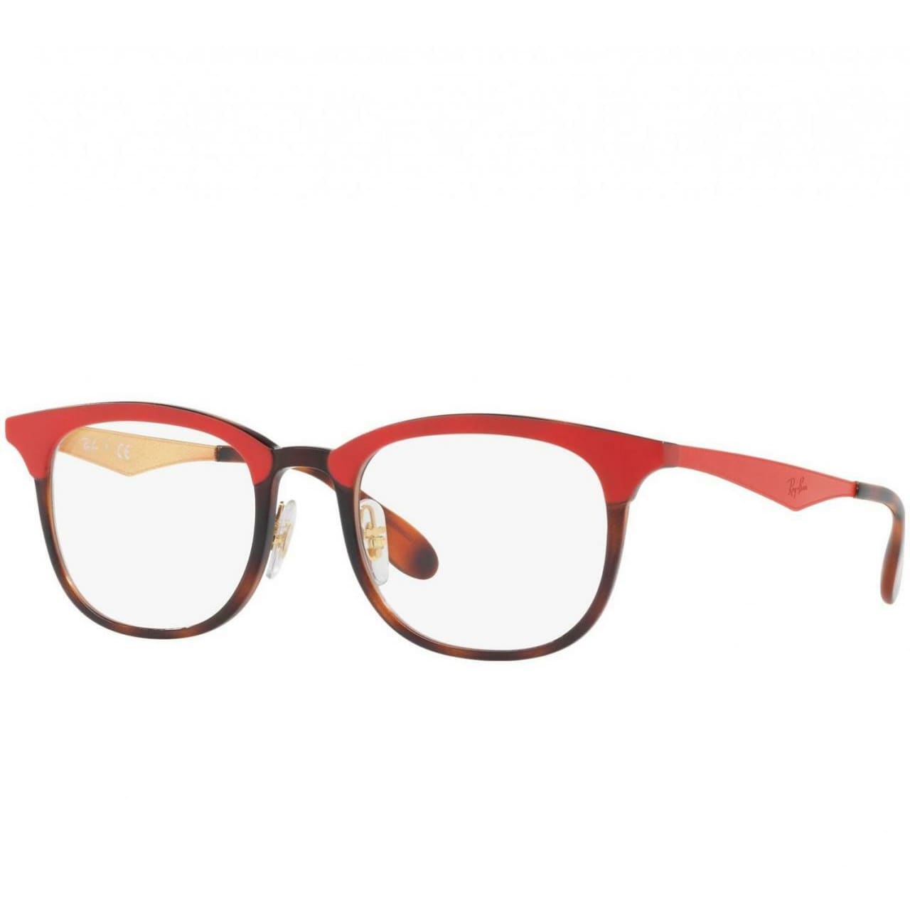 Ray-Ban RB7112-5730 Red Gold Injected Round Unisex Eyeglasses 8053672782141