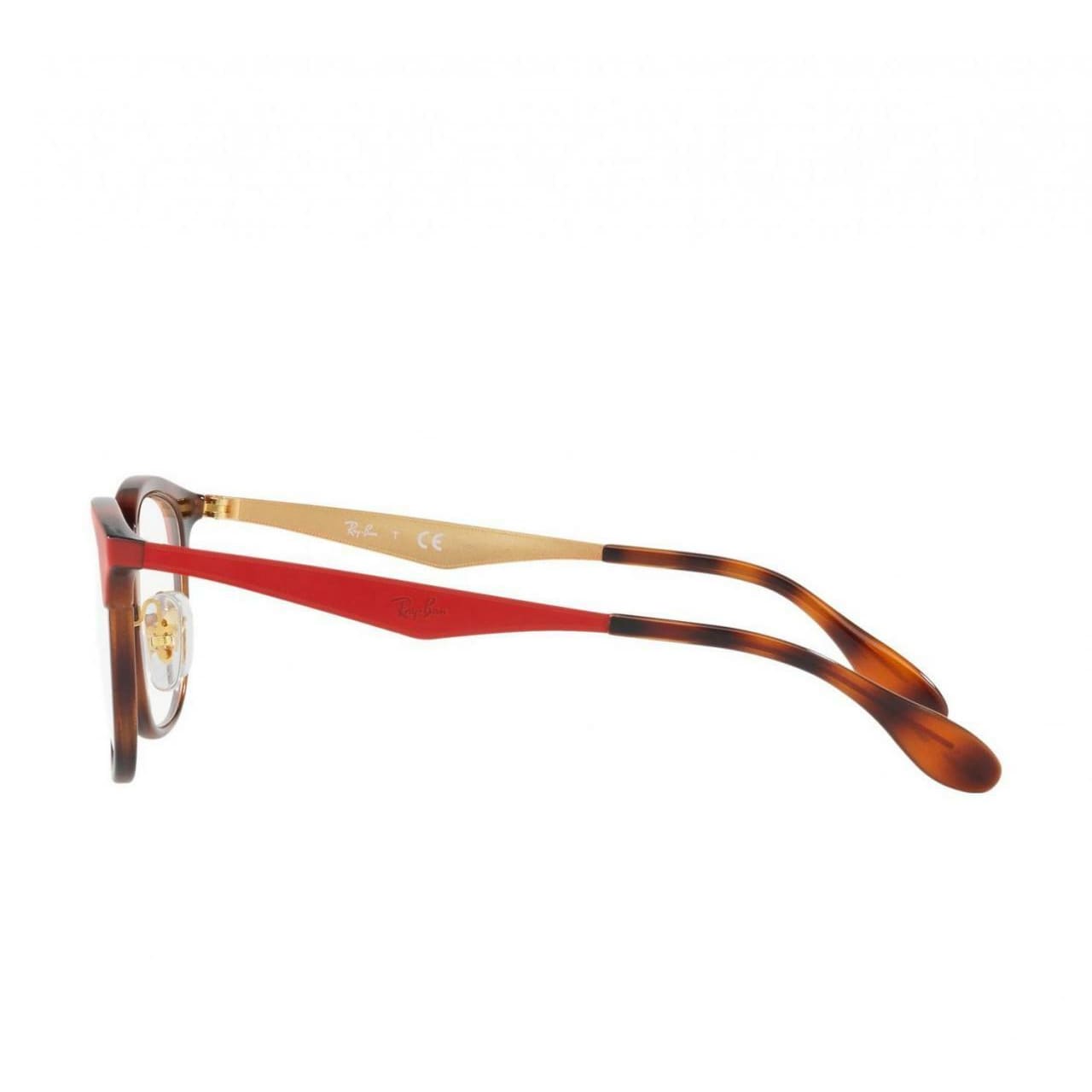Ray-Ban RB7112-5730 Red Gold Injected Round Unisex Eyeglasses 8053672782141 8053672782141